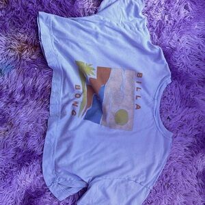Billa Bong cropped t shirt (blue)